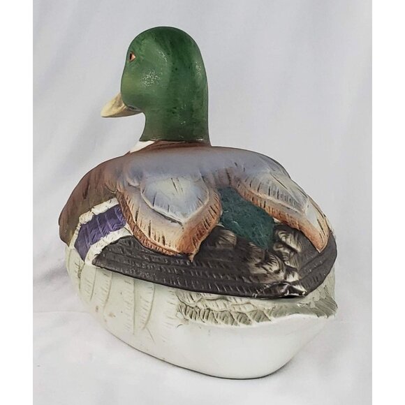 Andrea Sadek Mallard Duck Porcelain Lidded Box Bird Figurine Vintage Japan - Picture 4 of 10